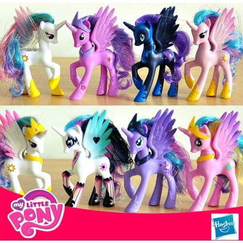 Hasbro 14cm My Little Pony Cute Pvc Unicorn PVC Little Ponis Horse Action Toy Figures Dolls for Girls Toys anime figurine toys