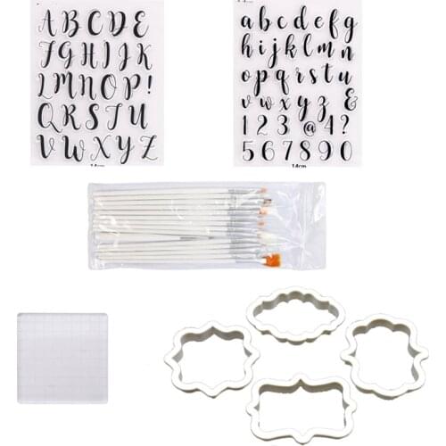 Cake Decorating Tools Alphabet Fondant Cookie Silicone Mold Letters Biscuit Fondant Mold Baking Tool Cake Cookie Cutter Embosser