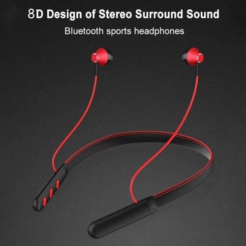 HozWich 2020 New Bluetooth 5.0 G8 Headset Neck Hanging Wireless Stereo Running Sports Magnetic Anti-drop Sport Wireless Earphone