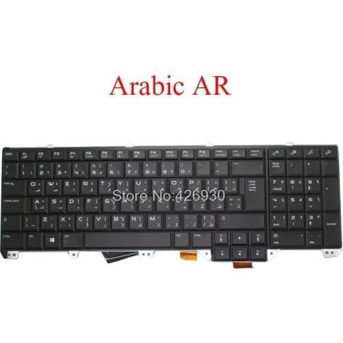 Laptop AR Keyboard For DELL For Alienware 17 R1 M17X R5 05T5DR 5T5DR PK130UJ1B13 NSK-LC0BC 0A Arabic black With Backlit new
