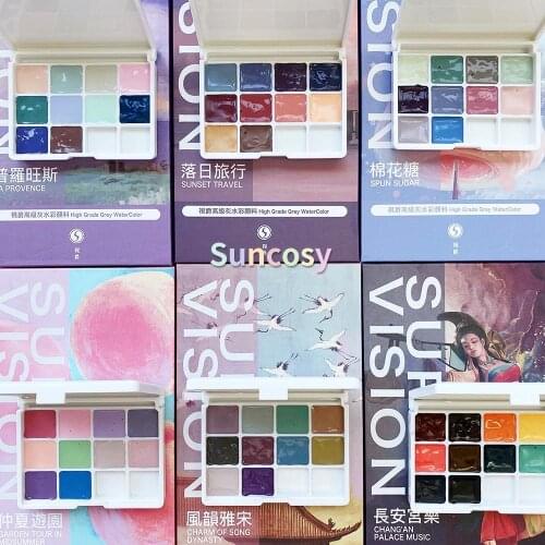 Super Vision Watercolor Paint, Artist Morandi Macaron Candy Color Advanced Gray 1ml /2ml Sub-packaging, Painting Art Supplies