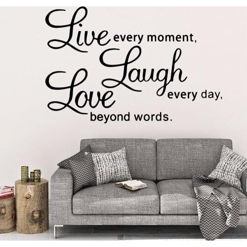 Colorful Love Beyond Words Quote Vinyl Self Adhesive Wallpaper For Bedroom Wall Art MURAL Drop Shipping