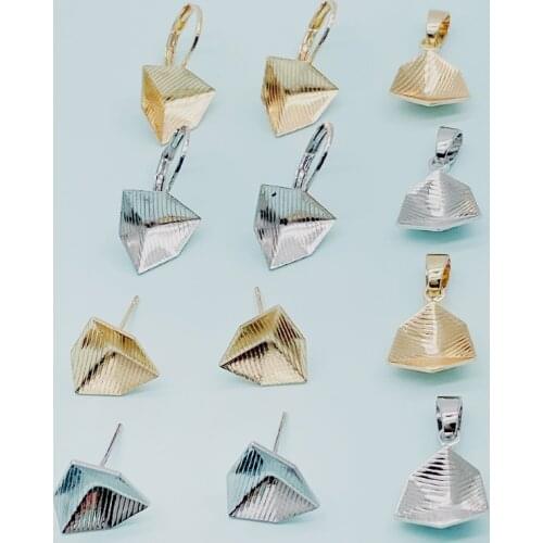 Trilliant Fancy Stone Earrings Bases 12mm With French Hook Lever Back For Austrian Crystal Jewelry DIY Making