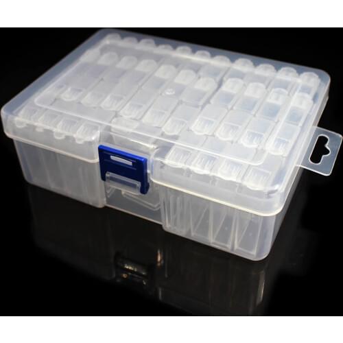 1pcs Clear Storage Box with Removeable 42 Grids Small Boxes Embroidery Stone Plastic Box Travel Home Storaging Storaging Box