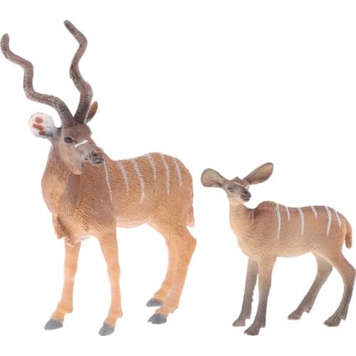 Realistic Antelope with Babies Figurines Animal Figures, Easter Eggs Cake Toppers Christmas Birthday Gift