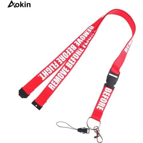 Aokin Remove Before Flight Mobile Phone Straps For iPhone 7 8 6 Plus 5 5S Neck Straps Lanyard Keychain ID Card Holder Hang Rope