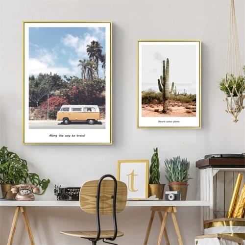 Nordic Modern Text Cactus Landscape Personalized & Creative Home Decorative Painting cuadros decoracion canvas wall art