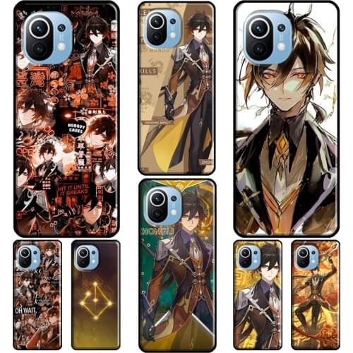 Zhongli Genshin Impact For Xiaomi Mi 11 Ultra 9T 10T Pro Note 10 Lite Case For POCO X3 Pro M3 F2 F3 Phone Cover
