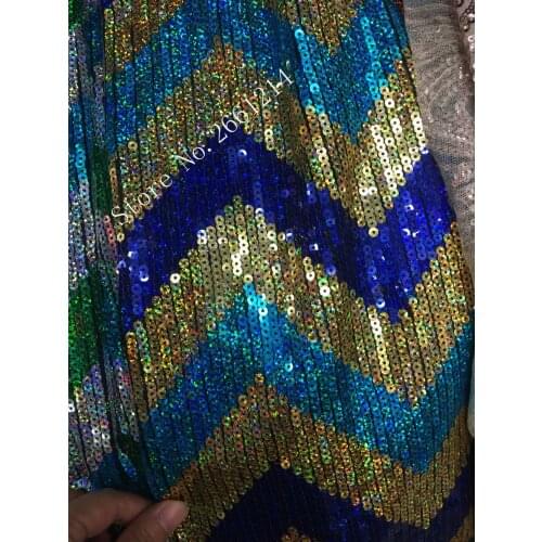 Colorful Sequin lace fabric 2017 lace in switzerland high quality african lace with sequin fabric for party dress BZL-32125