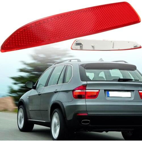 1pc Left/Right Side Car Rear Bumper Reflector Red Lens For BMW X5 E70 2007-2013 63217158949 63217158950