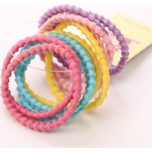 10PCS/Set Hot Sale Girls Colorful Elastic Hair Band Lovely Kids Children Hair Ropes Ties Hair Accessories Random Color