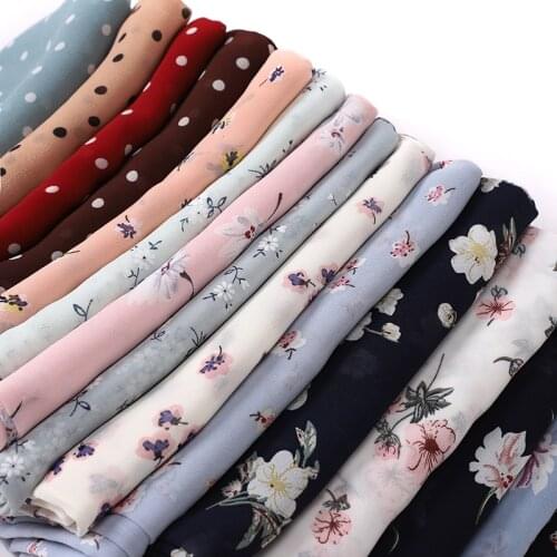 10pcs Muslim Fashion Printed Chiffon Hijab Scarf Arab Headscarf For Women Foulard Shawls 20 Color