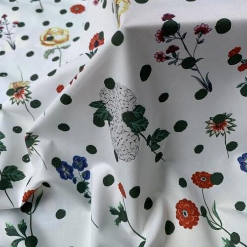 145cm*100cm polyester chiffon fabric dress flamingo art pattern custom printed thin shirt sewing fabric