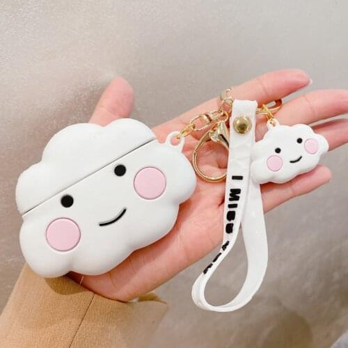 3D Cute Cartoon Cloud Earpods Case for Huawei FreeBuds 4i Key Chain Bluetooth Wireless Earphone Headset Cover Charging Box