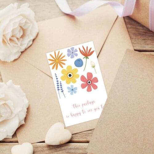 50 Pcs Decorative Label Stickers Greeting Cards Flowers Wall Stickers Home Decor Pegatinas De Pared Accessories