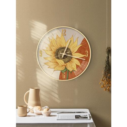 Clock wall clock mute The sitting room fashion creative clock wall decorations living room rustic home decor office decor