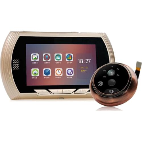 4.3 Inch Door Bell TFT LCD Screen Security Door Smart Electronic Cat Eye Home Video Doorbell Smart Cat Eye Electronic 170 Degree