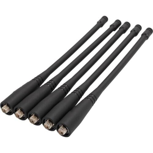 5Pcs Dual Band Sma-Female 17Cm Length Antenna For Baofeng Uv-5R Uv-82 Gt-3 Uv-9R Plus Walkie Talkie