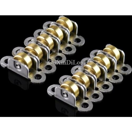 Brand New 10PCS Plastic Steel Screen Window Rollers Stainless Steel Axle Screen Pulleys Copper Wheels Runners