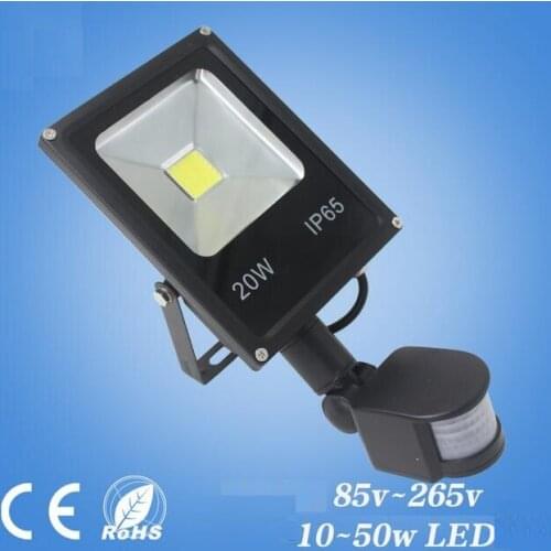 IP65 85-265V Outdoor PIR Infrared Motion Sensor LED Flood Light 10-50W Floodlight Lamp Garden Channel Emergency Light