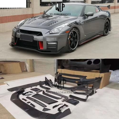 GTR GT-R R35 Car Body Kit High Quality FRP Ffront Bumper Rear Bumper Side Skirts Rear Spoiler For Nissan GTR Nismo Style 09-17