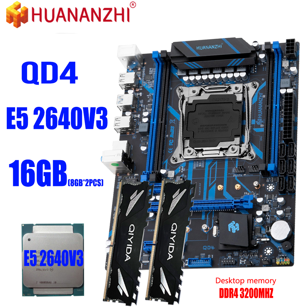 HUANANZHI X99 motherboard with XEON E5 2620 V3 2*8G DDR4 2400Mhz REGECC memory combo kit set NVME USB3.0 MATX Server