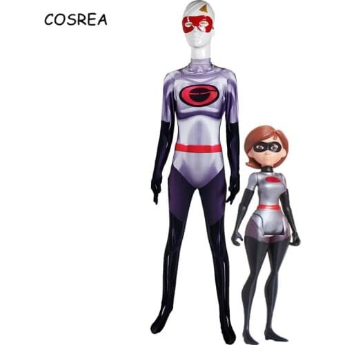 The Incredibles 2 Zentai Cosplay Costume Bodysuits One-piece Suits Helen Parr Elastigirl Halloween Costume Set Boys Girls Female