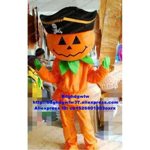 Halloween Pirate Pumpkin Cushaw Squash Calabaza Cuaurbit Mascot Costume Adult Cartoon Character Movie Props Allen Lovely zx2929