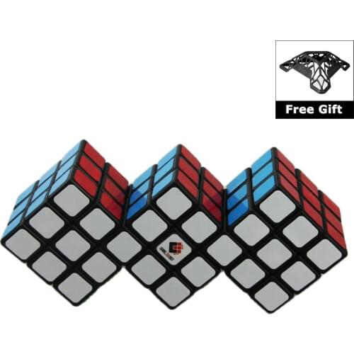 CubeTwist 57mm 3 in 1 Conjoint Cubing Speed Magic Cube Puzzle Game Educational Toys with Bracket