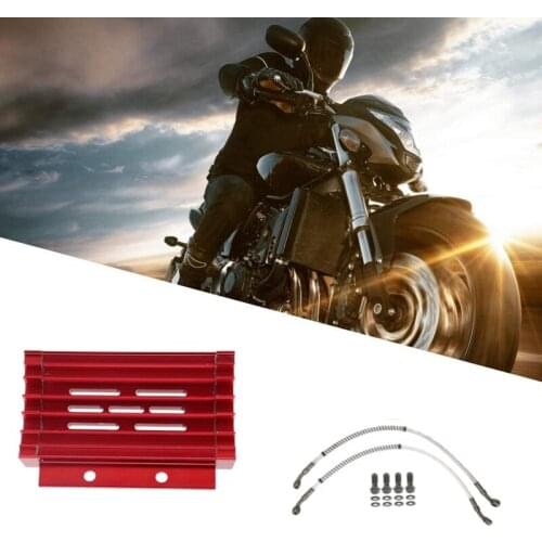 Motorcycle Oil Cooler Oil Radiator Kit Aluminum Alloy for 50CC 70CC 110CC 150CC 250CC Motorcycle ATV PIT BIKES