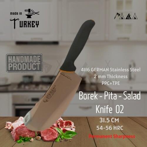 ATASAN Platinium Series Borek Pita Salad Knife 02 Handmade High Quality Professional Stainless Steel Steak Knife Turkish2021
