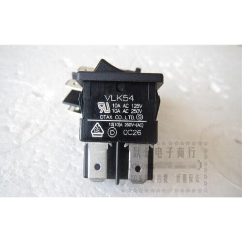 Original new 100% LCD TV power button switch double knife 4pin 2gear rocker switch VLK54 10A 250V