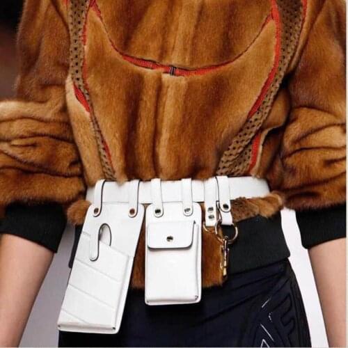Qulity Leather Fanny Pack for Woman Waist Bag Belt Bag Packs Chest Phone Fashion Girls Bum Chest Crossbody Bag Belt Female Purse