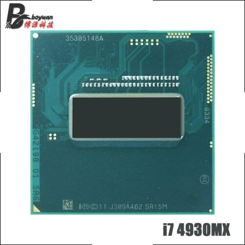 Intel Core i7-4930MX i7 4930MX SR15M 3.0 GHz Quad-Core Eight-Thread CPU Processor 8M 57W Socket G3 / rPGA946B