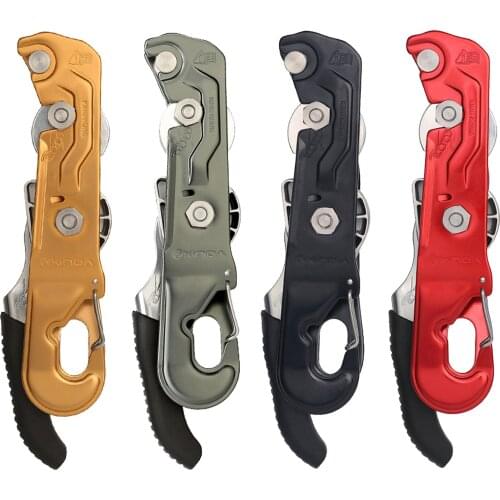 Professional Rock Climbing Descender Self-braking Stop Rope Clamp Grab Descender Carabiner Accessories