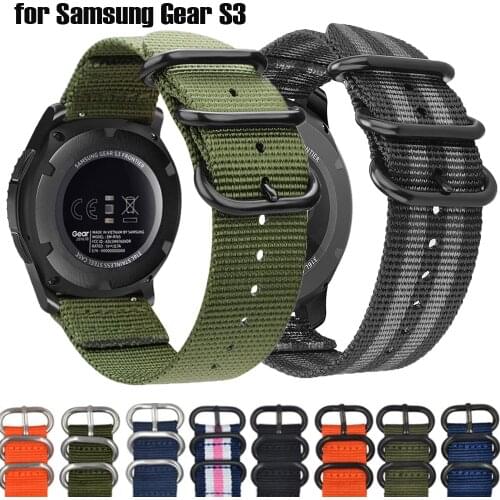 20mm 22mm watch strap For Samsung Galaxy watch 46mm 42mm Active2 Active1 Gear S3 frontier Sports nylon nato strap