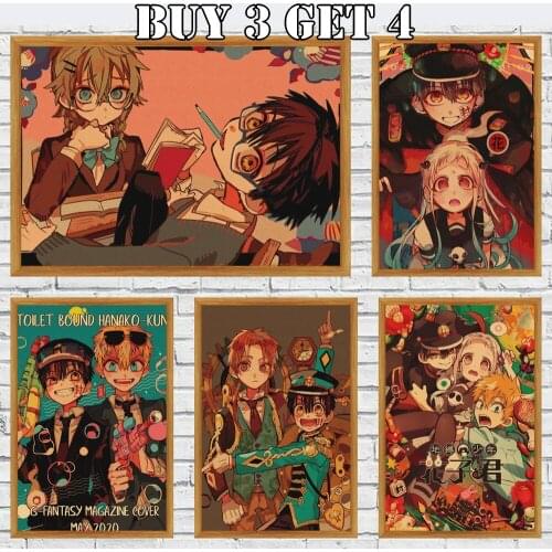 Jibaku Shounen Hanako Kun Manga Print Retro Poster Kraft Paper Clear Image Room Home Art Painting Wall Sticker