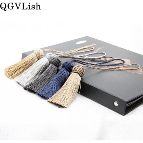 QGVLish 4Pcs/lot Cord Small Key Tassel Fringe Curtain Accessories DIY Sewing For Cushion Pillow Sofa Edge Home Decor