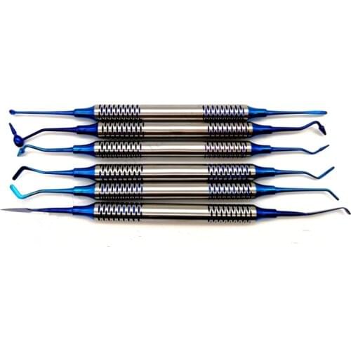 6pcs/kit Dental Composite Filling Spatula resin filler Stainless Steel Dental Instrument Dental Lab Equipment