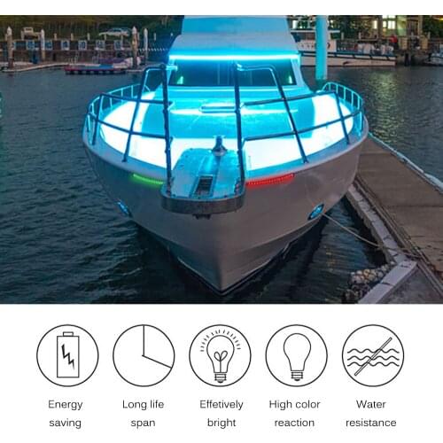 LED Boat Bow Navigation Light Kits For Boat Vessel Pontoon Yacht Skeeter 1 Pair Red And Green Pool Accessories LED Boats Light
