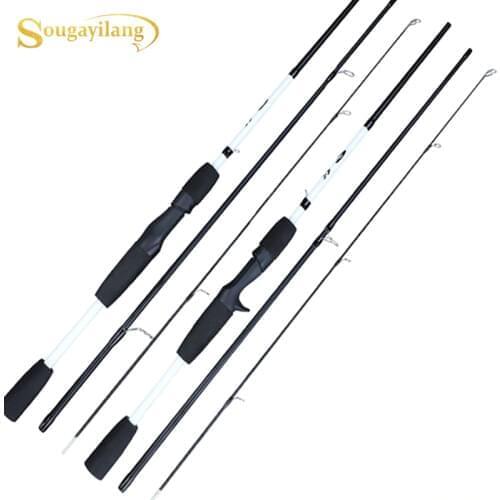 Sougayilang Portable 3 Sections Spinning/Casting Fishing Rod 1.75m UltraLight Weight Lure Travel Rod Fishing Tackle Pesca