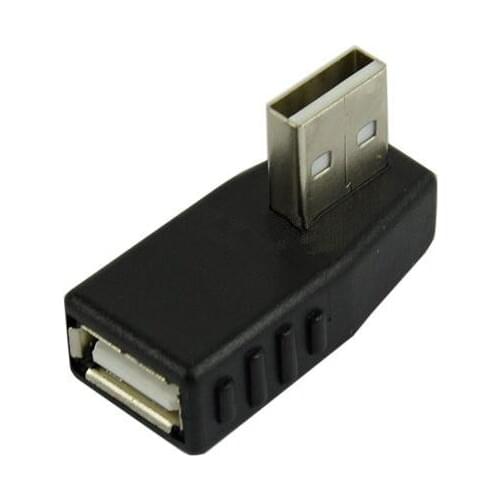 USB 2.0 A Male to A Female 90 Right Adapter