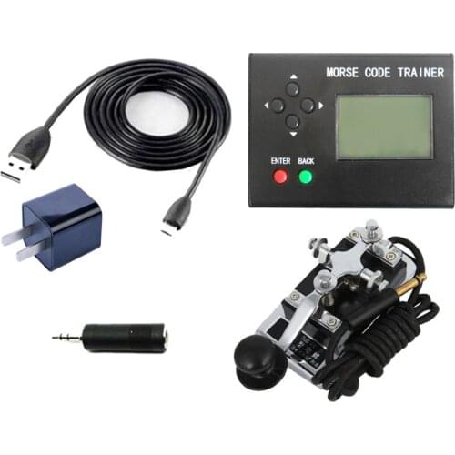 Morse code trainer power generation short wave radio CW automatic key key learning radio station host + power +K4 key + cable
