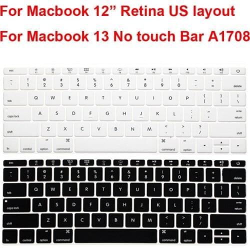 US Keyboard Protector for Macbook 12 Retina Silicone Keyboard Cover For Macbook Pro 13 No Touch Bar A1708 13.3 Protection Skin