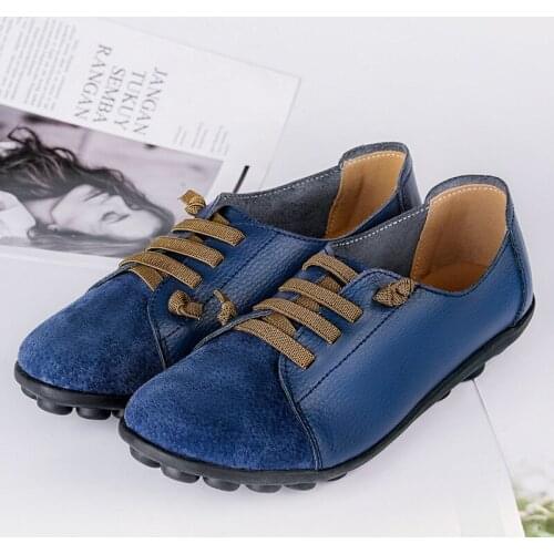 2020 Women Flats Lace Up Thick bottom Platform Comfort Shoes Summer Women Flats Shoes