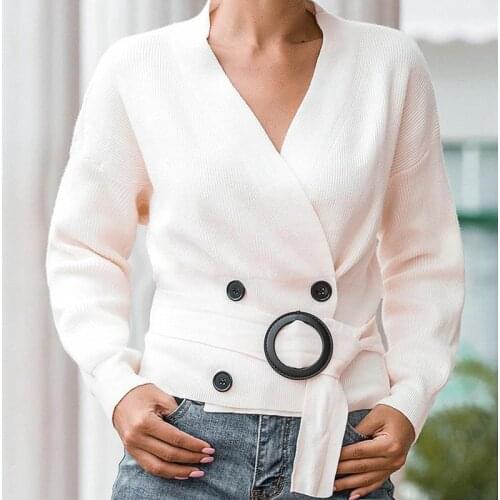 Autumn Winter Sweater Women Knitted Cardigan Top Pullover Blouse Knitted Sweater Long Sleeve Femme Cardigan Sweater Ladies