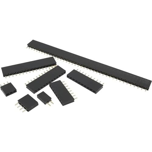 10PCS 2.54 mm Pitch 2 Pin - 40Pin PCB Board Pin Header Connector Strip Straight Single Row Female Socket for Arduino