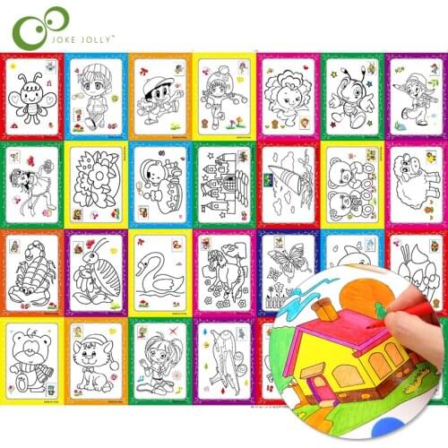10Pcs/lot DIY Art watercolor painting coloring handmade painting kindergarten puzzle graffiti child educational drawing set YJN