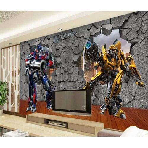 Custom 3D murals wallpaper,3D deformable robot papel de parede, living room sofa TV wall 3d wallpaper for kids room