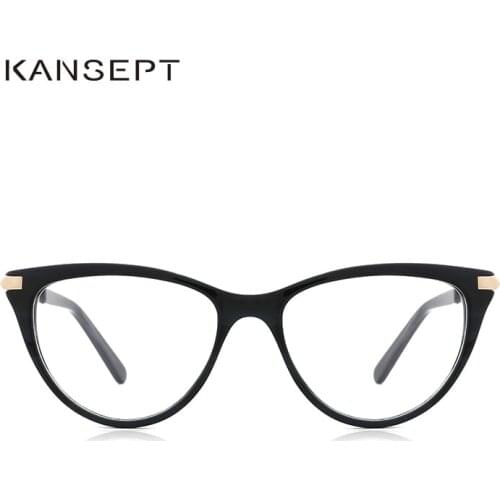 Acetate Women Eyeglasses Frame Myopia Prescription Transparent Stylish Cat Eye Glasses Frame 2019 New Arrival for Women#9004